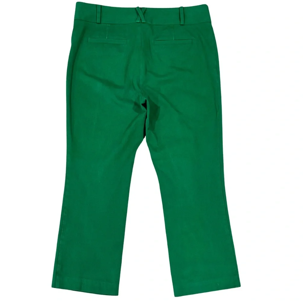 Anthropologie The Essential Crop Flare Pants Size 6 Green - Picture 3 of 10